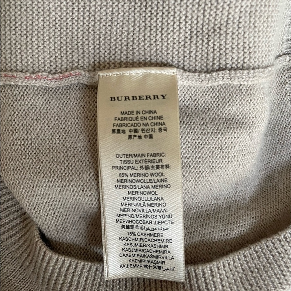 Burberry Brit Merino Wool / Cashmere Women’s Sweater Size Large - Picture 6 of 10